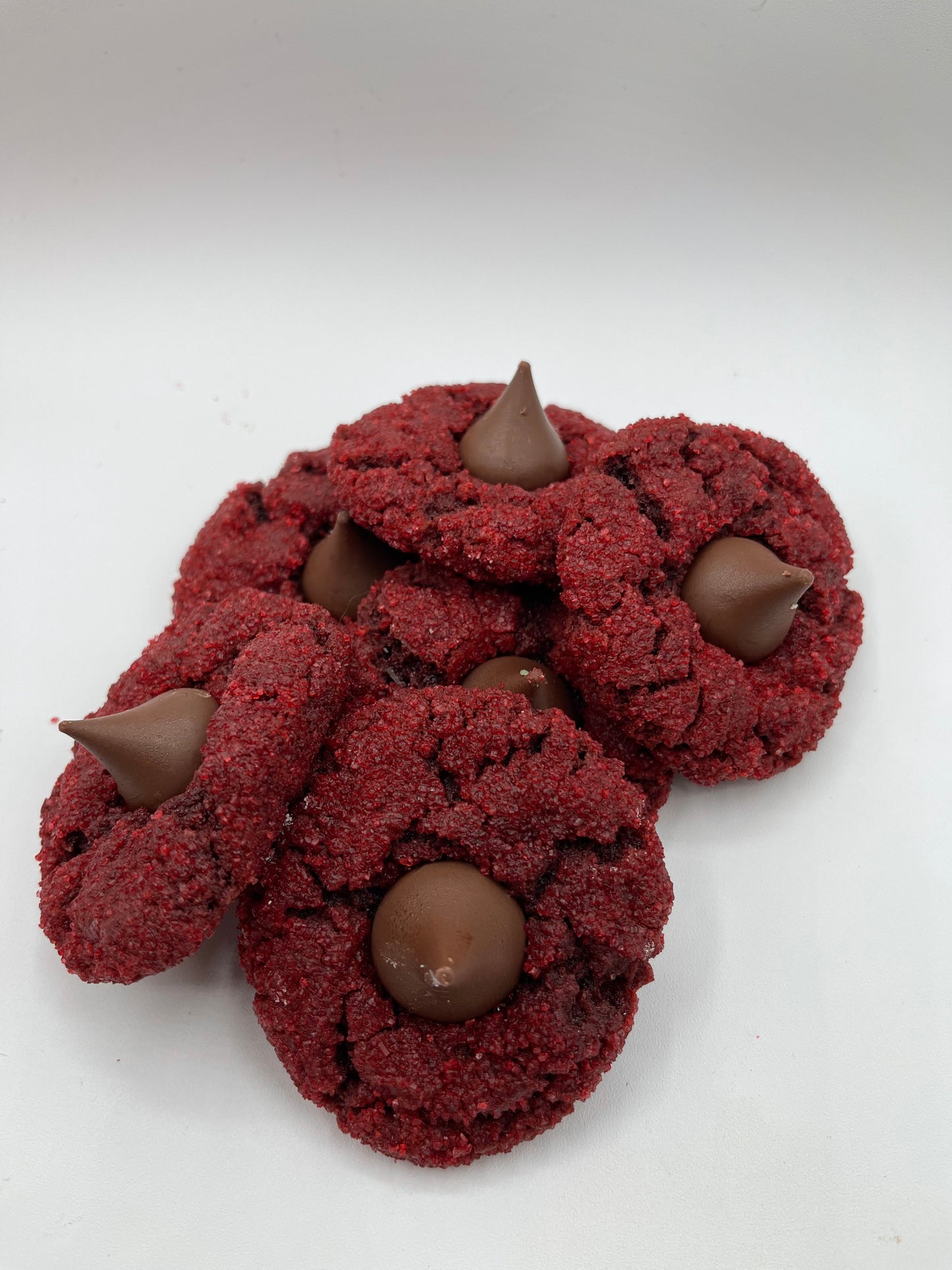 12 Red Velvet Peanut Butter Blossoms